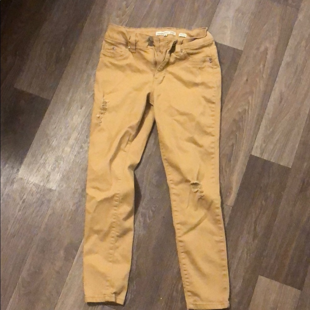 Distressed Mustard YMI HIGHRISE pants
